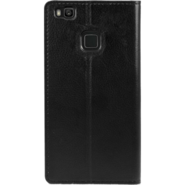 (P) Coque clapet avec pochettes CB & stand pour Huawei P9 lite, Noir