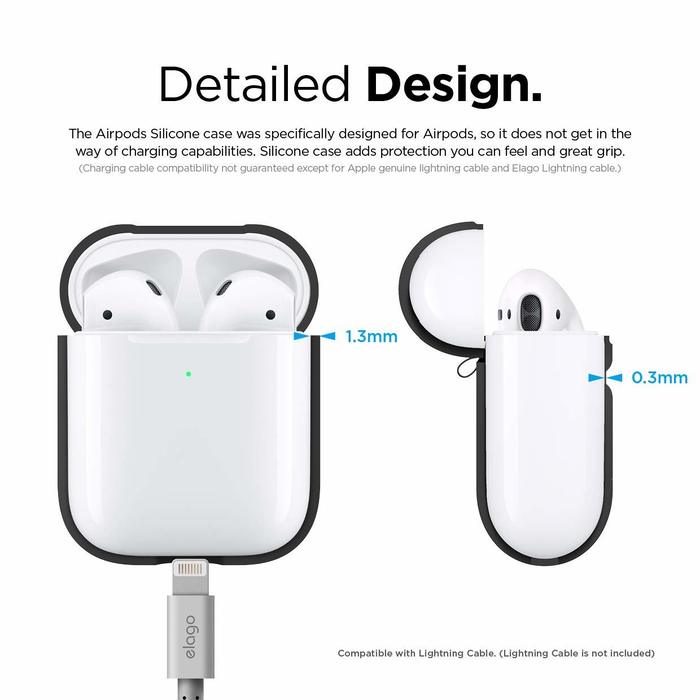 Airpod Protection en  Silicone /  Noir