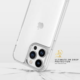 Coque antibact&eacute;rienne antichoc hybride invisible pour Apple iPhone 13 Pro Max, Transparente