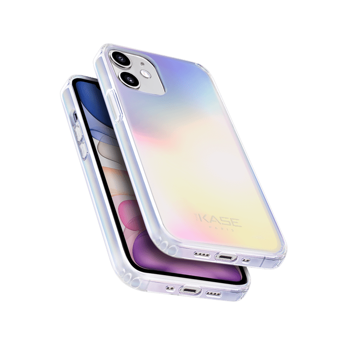 Coque hybride invisible iridescente pour Apple iPhone 12 mini, Iridescente