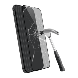 Protection d'&eacute;cran en verre tremp&eacute; (100% de surface couverte) pour Apple iPhone 13/ 13 Pro/ 14, Noir