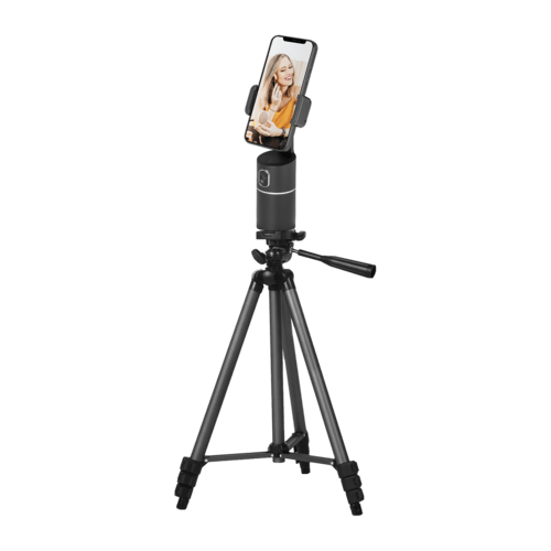 Case Support selfie pour smartphone avec suivi &agrave; 360&deg;, noir minuit