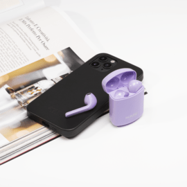 Sonik Lite On-Ear True Wireless Earpods con custodia di ricarica, viola pastello