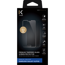 Protection d'&eacute;cran premium en verre tremp&eacute; pour Samsung Galaxy Alpha, Transparent