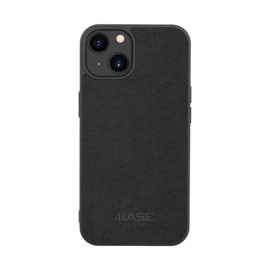 Coque en Su&egrave;de Alcantara pour Apple iPhone 13, Noir Minuit