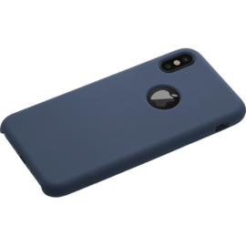 Coque en gel de silicone doux pour Apple iPhone X/XS, Bleu Marine