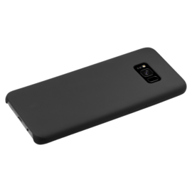 Coque en Gel de Silicone Doux pour Samsung Galaxy S8+, Noir satin