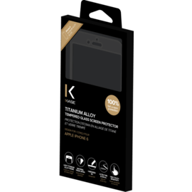 Protection d'écran en Alliage de Titane et verre trempé pour Apple iPhone 6/6s, Noir