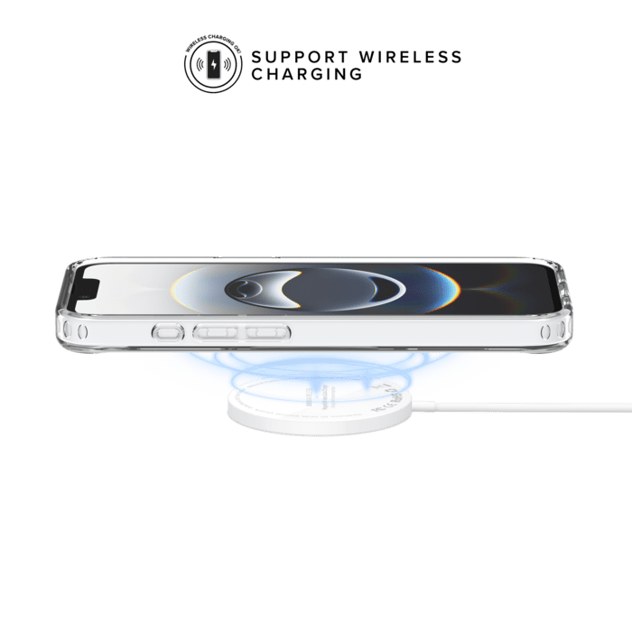 Coque hybride invisible fabriqu&eacute;e &agrave; 83 % de plastique recycl&eacute; pour Apple iPhone 16e/17e, transparente