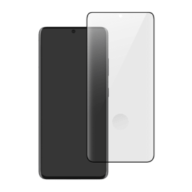 Protection d'&eacute;cran en verre tremp&eacute; Bord &agrave; Bord Incurv&eacute; pour Samsung Galaxy S21 Ultra 5G, Noir