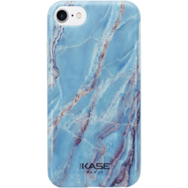 Coque en silicone effet marbré pour Apple iPhone 6/6s/7/8/SE 2020, bleu granite