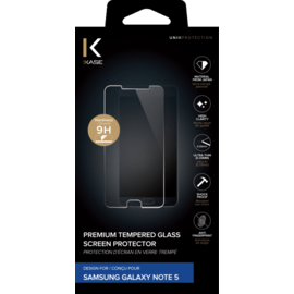 Protection d'&eacute;cran premium en verre tremp&eacute; pour Samsung Galaxy Note 5, Transparent