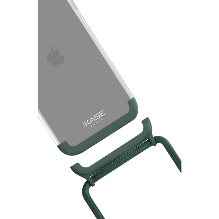 Bandoulière détachable et support 2-en-1 pour Apple iPhone 11 Pro, Vert mousse