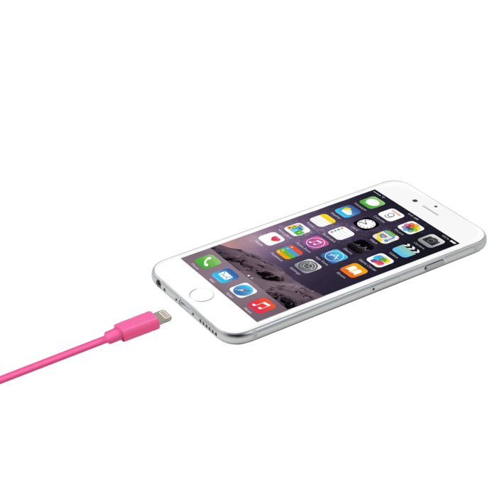 Cavo Lightning (2m) carica/sinc. certificato Apple MFi, rosa caldo