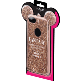 Coque Bling Strass Fantaisie Pour Apple iPhone 7, Or Rose