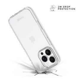 Coque hybride invisible fabriqu&eacute;e &agrave; 83 % de plastique recycl&eacute; pour Apple iPhone 16  Pro, transparente