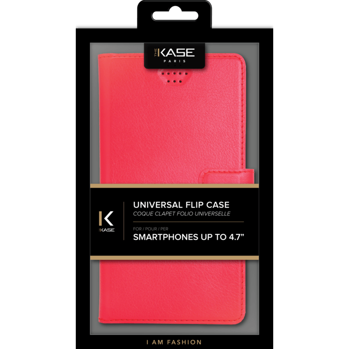 Coque clapet Universelle pour Smartphone (jusqu &agrave; 4.7 pouce), Lipstick Rouge