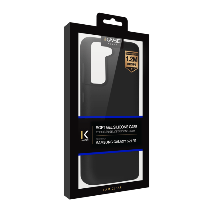 Coque en Gel de Silicone Doux pour Samsung Galaxy S21 FE 5G, Noir satin