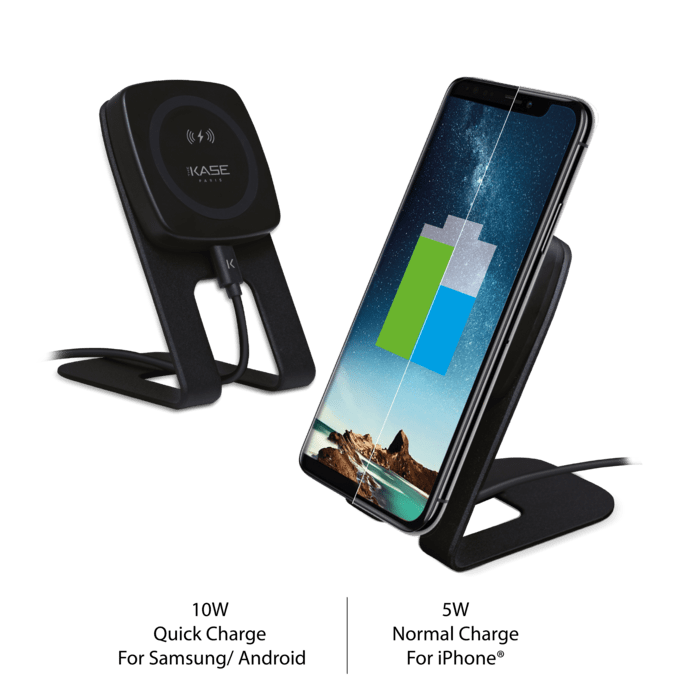 Magnetic Universal Qi Wireless Charging Stand (Quick Charge 10W), Black