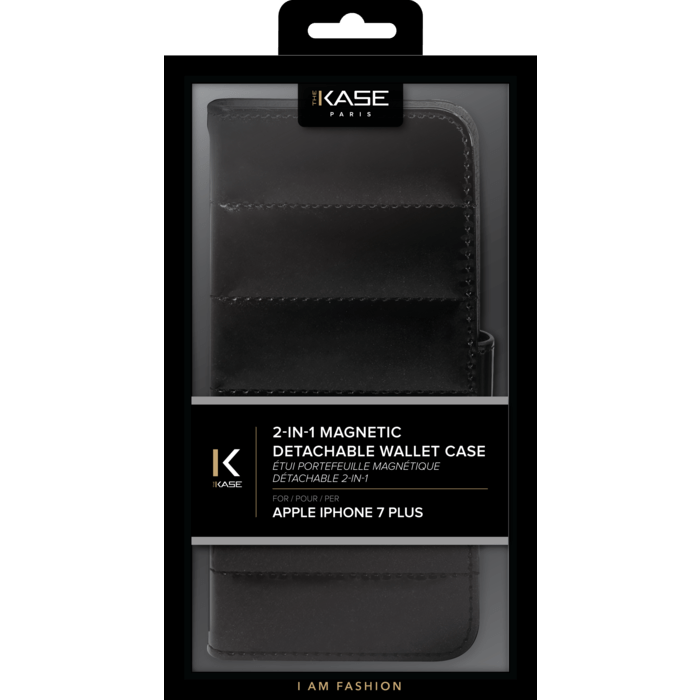 Étui portefeuille magnétique détachable 2-en-1 pour iPhone 6 Plus/ 6s Plus/ 7 Plus/8 Plus