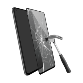 Protection d'écran en verre trempé (100% de surface couverte) pour Xiaomi 10T/10T Pro, Noir