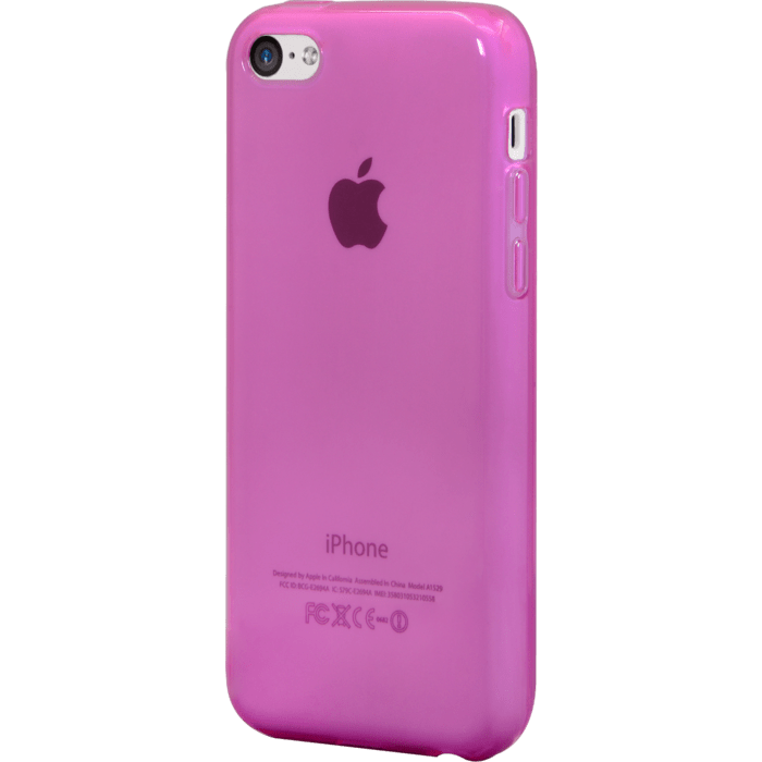 Coque slim invisible pour Apple iPhone 5c 1,2mm, Rose Transparent