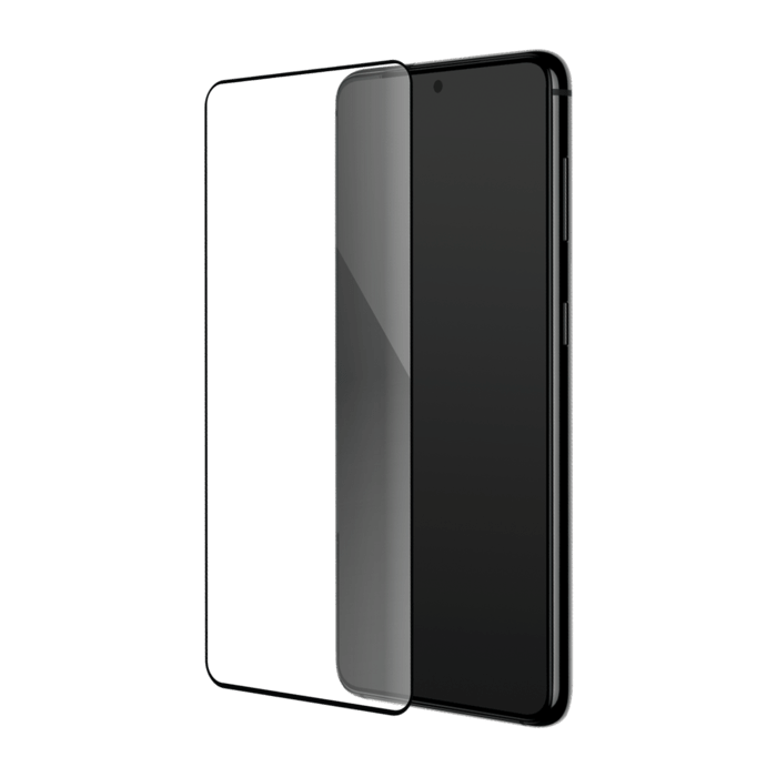 Protection d'&eacute;cran en verre tremp&eacute; Bord &agrave; Bord Incurv&eacute; pour Samsung Galaxy S21 5G, Noir