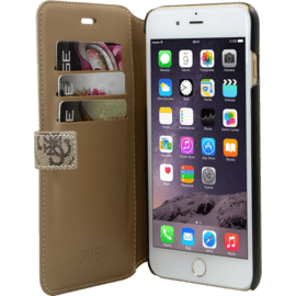 Guess Uptown &Eacute;tui pivotant de type livre pour Apple iPhone 6 Plus / 6s Plus / 7 Plus / 8 Plus, Marron