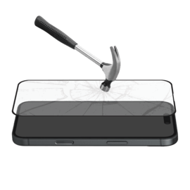 Protection d&rsquo;&eacute;cran antibact&eacute;rienne en verre tremp&eacute; ultra-r&eacute;sistant &agrave; bords incurv&eacute;s (60% verre tremp&eacute; recycl&eacute;) pour Apple iPhone 16 Plus, Noir