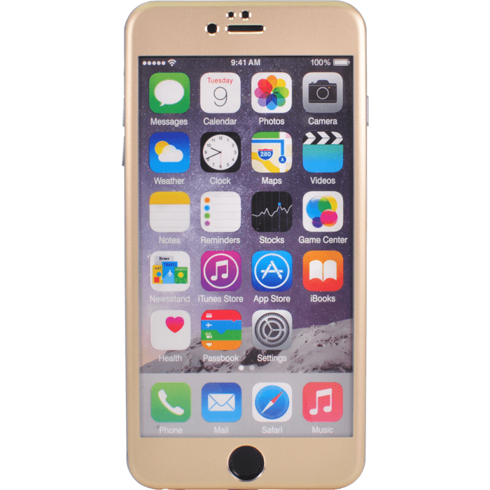 Protection d'&eacute;cran en Alliage de Titane et verre tremp&eacute; pour Apple iPhone 6 Plus/6s Plus, Or