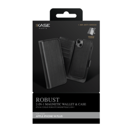 Etui & Coque robuste magn&eacute;tique 2-en-1 pour Apple iPhone 14 Plus, Noir Onyx