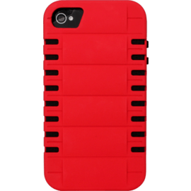 Coque pour Apple iPhone 4/4S, Anti-Shoc Rebonds Rouge