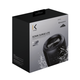 Enceinte étanche portable Bluetooth Sonik Surge Lite (IPX7), Noir de jais