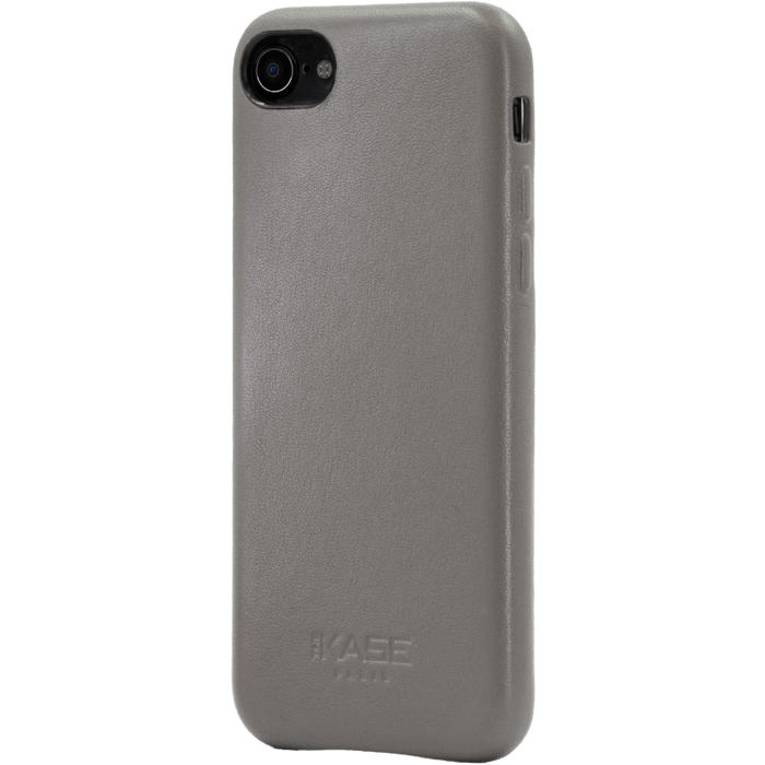 Coque en Cuir V&eacute;ritable Fabriqu&eacute;e &agrave; la Main&nbsp;pour Apple iPhone 7, Gris