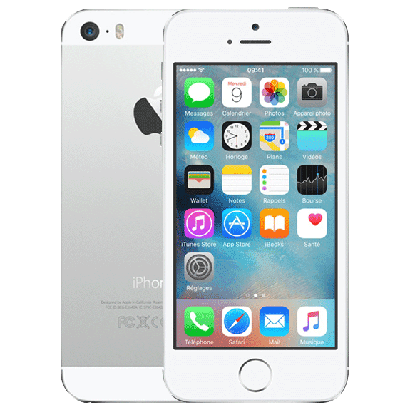 iPhone 5 reconditionné 64 Go, Argent, débloqué