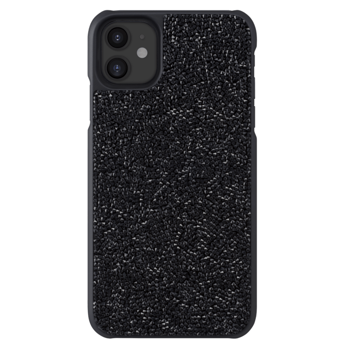 (O)Coque Bling Strass pour Apple iPhone 11, Minuit Noir