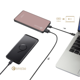 Batterie externe PowerHouse ultra slim GEN 2.0 10 000mAh (37Wh), Or rose