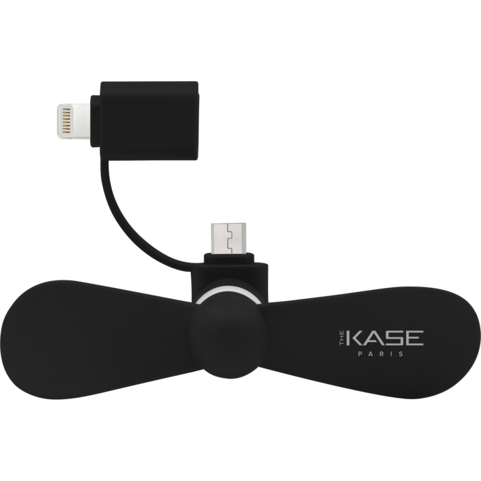 Mini ventilateur de smartphone (Pour les appareils iOS et Android™), Noir