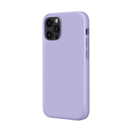 (O) Coque antichoc en gel de silicone doux pour Apple iPhone 12/12 Pro, Violet Lilas