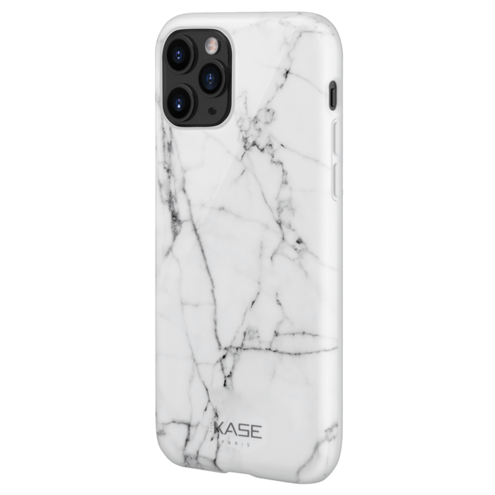 Coque effet marbr&eacute; pour Apple iPhone 11 Pro, Blanc
