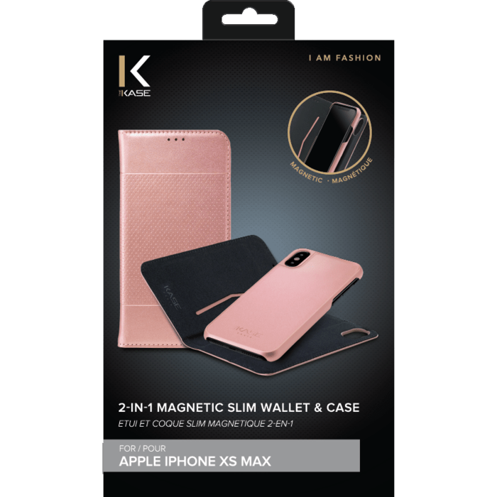 &Eacute;tui et Coque slim magn&eacute;tique 2-en-1 GEN 2.0 pour Apple iPhone XS Max, Or gold
