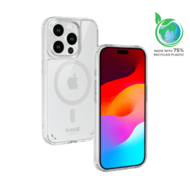 Coque antibactérienne antichoc magnétique invisible Fabriqué Avec du 75% Plastique Recyclé pour Apple iPhone 15 Pro, Transparente