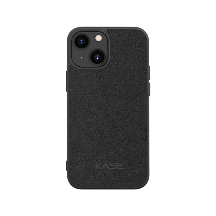 Coque en Su&egrave;de Alcantara pour Apple iPhone 13 mini, Noir Minuit
