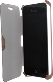 Book Type Flip case pour Apple Iphone 5C, Façon croco Gris
