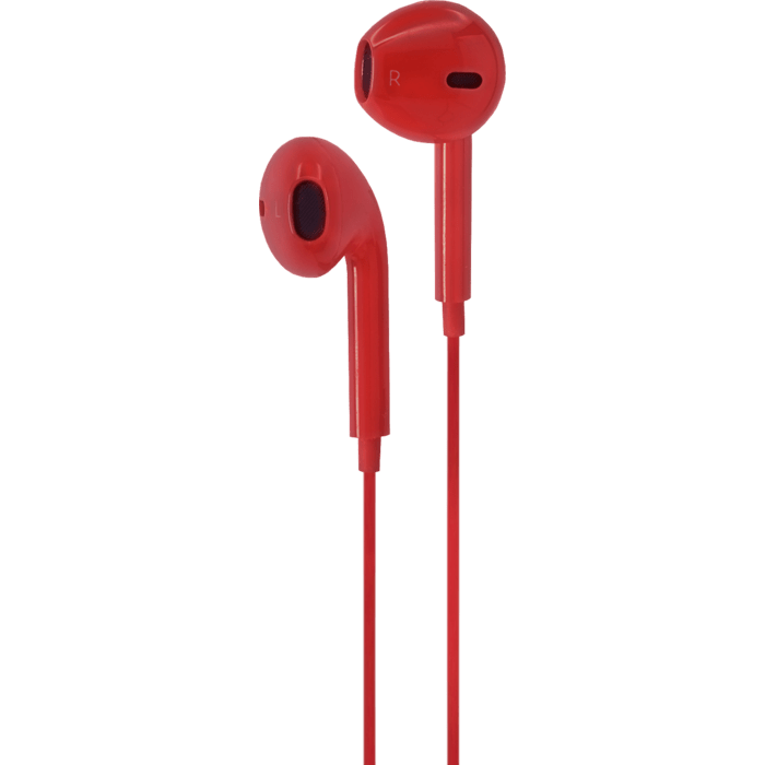 K Ecouteur avec micro et t&eacute;l&eacute;commande, Rouge Ardent