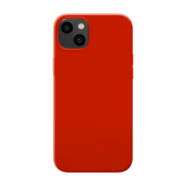 Coque antichoc en gel de silicone doux pour Apple iPhone 14 Plus, Rouge Ardent