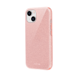 Coque slim pailletée étincelante pour Apple iPhone 13, Or Rose