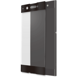 Case Full Coverage Tempered Glass Screen Protector for Sony Xperia XA1, Black