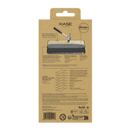 Protection d’écran antibactérienne en verre trempé ultra-résistant à bords incurvés (60% verre trempé recyclé) pour Apple iPhone 16 Pro Max, Noir