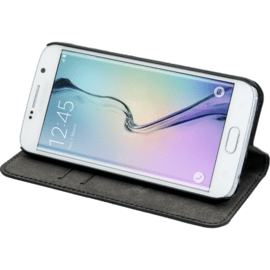 Coque clapet avec pochettes CB & stand pour Samsung Galaxy S6, Noir